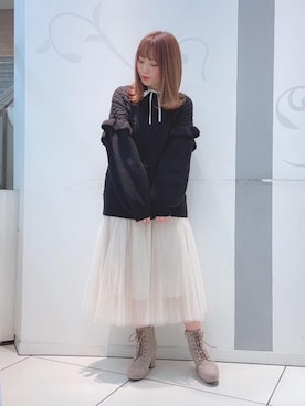 「マジェスティックレゴン天神ソラリアプラザ店」｜マジェスティックレゴンソラリアプラザ店スタッフさん（レディース・157cm）の冬コーディネート