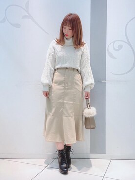 「マジェスティックレゴン天神ソラリアプラザ店」｜マジェスティックレゴンソラリアプラザ店スタッフさん（レディース・157cm）の冬コーディネート
