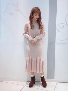 「マジェスティックレゴン天神ソラリアプラザ店」｜マジェスティックレゴンソラリアプラザ店スタッフさん（レディース・163cm）の冬コーディネート
