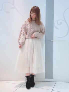 「マジェスティックレゴン天神ソラリアプラザ店」｜マジェスティックレゴンソラリアプラザ店スタッフさん（レディース・157cm）の冬コーディネート