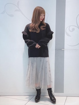 「マジェスティックレゴン天神ソラリアプラザ店」｜マジェスティックレゴンソラリアプラザ店スタッフさん（レディース・163cm）の冬コーディネート