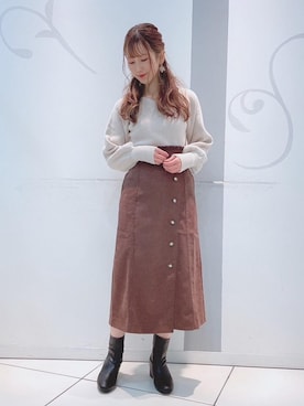 「マジェスティックレゴン天神ソラリアプラザ店」｜マジェスティックレゴンソラリアプラザ店スタッフさん（レディース・155cm）の冬コーディネート