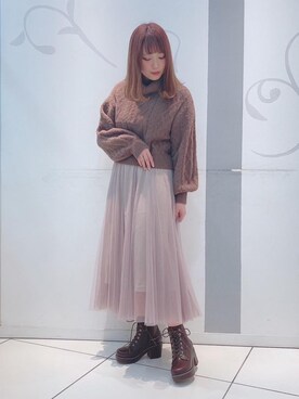 「マジェスティックレゴン天神ソラリアプラザ店」｜マジェスティックレゴンソラリアプラザ店スタッフさん（レディース・157cm）の冬コーディネート