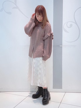 「マジェスティックレゴン天神ソラリアプラザ店」｜マジェスティックレゴンソラリアプラザ店スタッフさん（レディース・157cm）の冬コーディネート