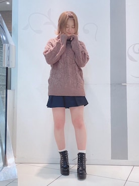 「タートル」｜「アイテム（ブーツ）」を使った、マジェスティックレゴンソラリアプラザ店スタッフさん（レディース・160cm）の冬コーディネート
