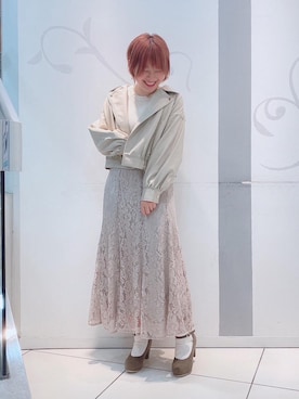「マーメイド」｜「アイテム（ライダースジャケット）」を使った、マジェスティックレゴンソラリアプラザ店スタッフさん（レディース・160cm）の冬コーディネート