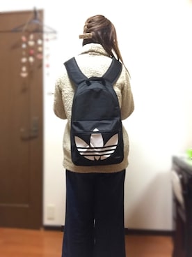 「VENCE（ヴァンス）のアイテム（パンツ）」を使った、mzkrrrrnさん（レディース・158cm）の冬コーディネート