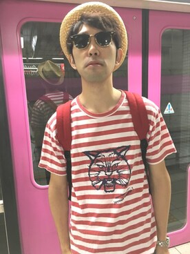 「mercibeaucoup,（メルシーボークー）のアイテム（トップス）」を使った、FAC51さん（メンズ・170cm）の春コーディネート
