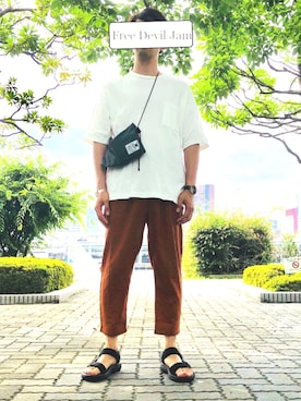 「CABANE de ZUCCa（カバンドズッカ）のアイテム（アクセサリー）」を使った、FAC51さん（メンズ・170cm）の夏コーディネート