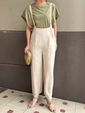 「NANO universe（ナノユニバース）のアイテム（サンダル）」を使った、nano・universe ららぽーと豊洲 Womensさん（レディース・160cm）の夏コーディネート