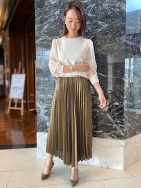 「NANO universe（ナノユニバース）のアイテム（パンプス）」を使った、nano・universe ららぽーと豊洲 Womensさん（レディース・160cm）の夏コーディネート