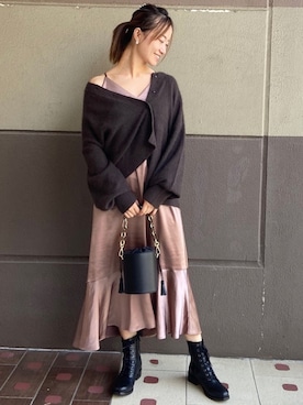 「MARCO BIANCHINI（マルコビアンチーニ）のアイテム（ショルダーバッグ）」を使った、nano・universe ららぽーと豊洲 Womensさん（レディース・160cm）の秋コーディネート