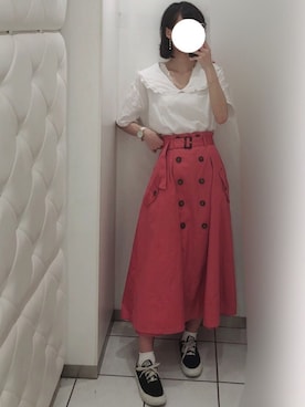 「MICOAMERI（ミコアメリ）のアイテム（トップス）」を使った、なるさん（レディース・163cm）の夏コーディネート