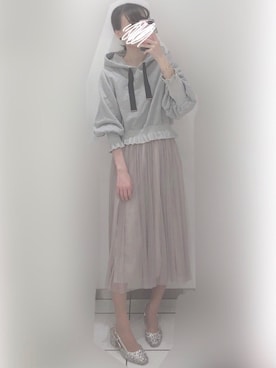 「LILY BROWN（リリーブラウン）のアイテム（パーカー）」を使った、なるさん（レディース・163cm）の冬コーディネート