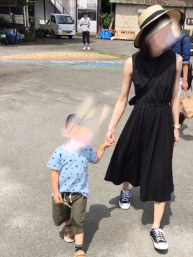 「H&M DIVIDED（エイチアンドエム　ディヴァイデッド）のアイテム（帽子）」を使った、なるさん（レディース・163cm）の夏コーディネート