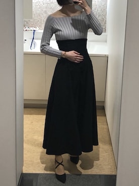 「コルセットスカート」｜なるさん（レディース・163cm）の冬コーディネート