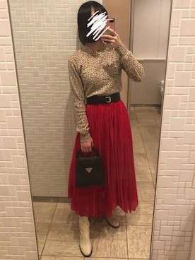 「アシンメトリー」｜「アイテム（チェスターコート）」を使った、なるさん（レディース・163cm）の冬コーディネート