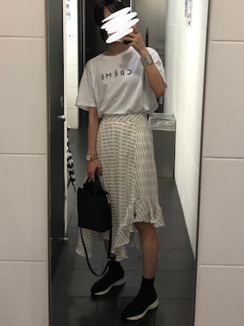 「ソックススニーカー」｜「アイテム（アクセサリー）」を使った、なるさん（レディース・163cm）の夏コーディネート