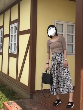 「リブニット」｜なるさん（レディース・163cm）の夏コーディネート