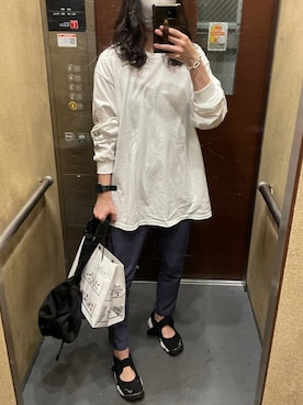 「センタープレスパンツ」｜なるさん（レディース・163cm）の夏コーディネート