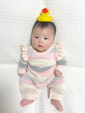 「生後3ヶ月」｜「アイテム（雑貨/ホビー）」を使った、こっとん✿さん（キッズ・60cm）の秋コーディネート