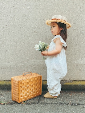 「salut!（サリュ!）のアイテム（バッグ）」を使った、こっとん✿さん（キッズ・80cm）の夏コーディネート