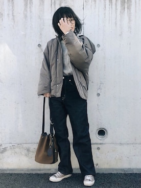 「caqu（サキュウ）のアイテム」を使った、ツバサさん（レディース・153cm）の冬コーディネート