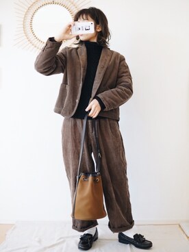 「SETTO（セット）のアイテム（ジャケット/アウター）」を使った、ツバサさん（レディース・153cm）の冬コーディネート