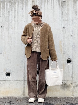 「COLD BREAKER（コールドブレーカー）のアイテム（その他アウター）」を使った、ツバサさん（レディース・153cm）の冬コーディネート