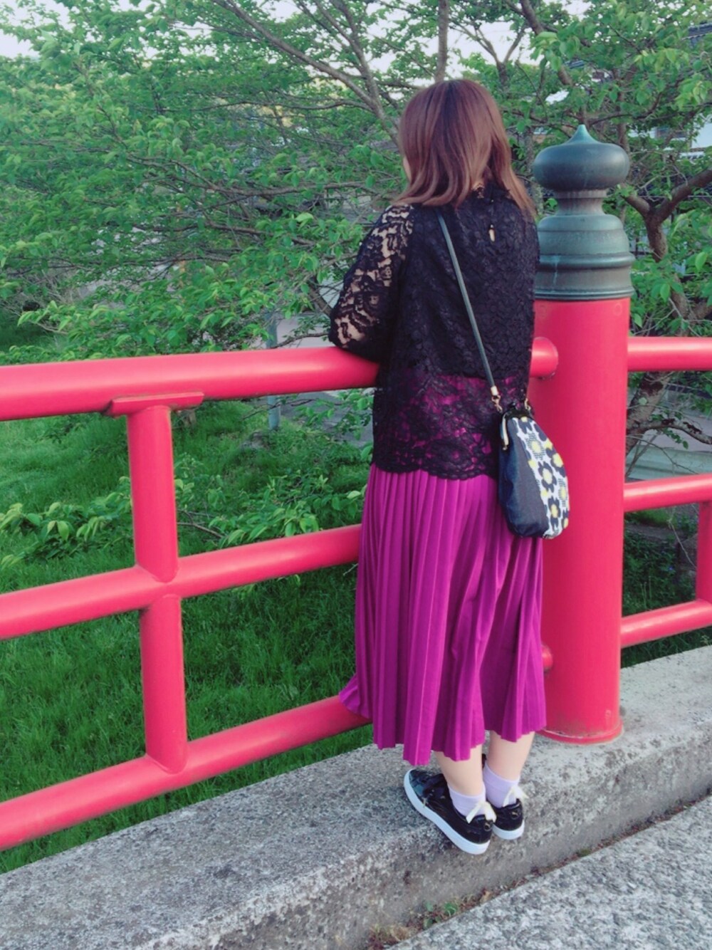 「e.r.g*のアイテム（トップス、ブラック系）」を使った、naaagiさん（レディース・153cm）の夏コーディネートの1枚目の写真