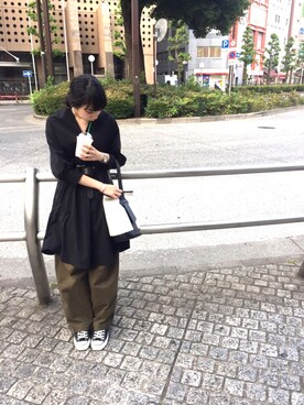 「united arrows」｜「アイテム（シャツワンピース）」を使った、hnkさん（レディース・165cm）の春コーディネート