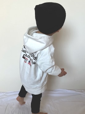 「1歳3ヶ月」｜「アイテム（帽子）」を使った、maさん（キッズ・70cm）の冬コーディネート