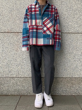 「WE11DONE（ウェルダン）のアイテム（ジャケット/アウター）」を使った、kentaさん（メンズ・174cm）の春コーディネート