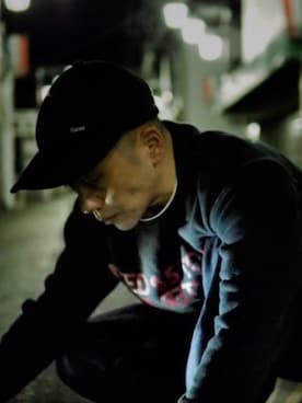 「HANES（ヘインズ）のアイテム（帽子）」を使った、humannatureimageさん（メンズ・170cm）の秋コーディネート