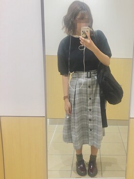 「H&M（エイチ・アンド・エム）のアイテム（腕時計）」を使った、Linaさん（レディース・156cm）の春コーディネート