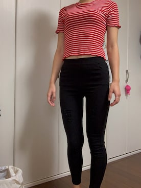 「SHOPLISTのアイテム（Pants、ブラック系）」を使った、mayuさん（レディース）の秋コーディネート