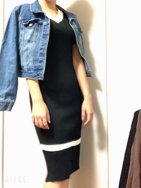 「不明のアイテム（Dresses、ブラック系）」を使った、mayuさん（レディース）の秋コーディネート