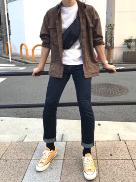 「アイラブCONVERSE」｜Chiakiさん（メンズ・175cm）の秋コーディネート