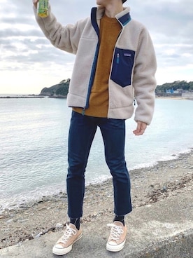 Chiaki is wearing patagonia "Patagonia / Classic Retro X Jacket▲"