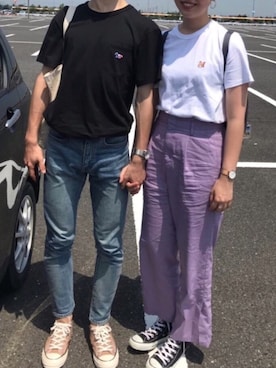 「Daniel Wellington（ダニエルウェリントン）の販売終了クラシックペティット アッシュフィールド32mm（アナログ腕時計）」を使った、Chiakiさん（メンズ・175cm）の夏コーディネート