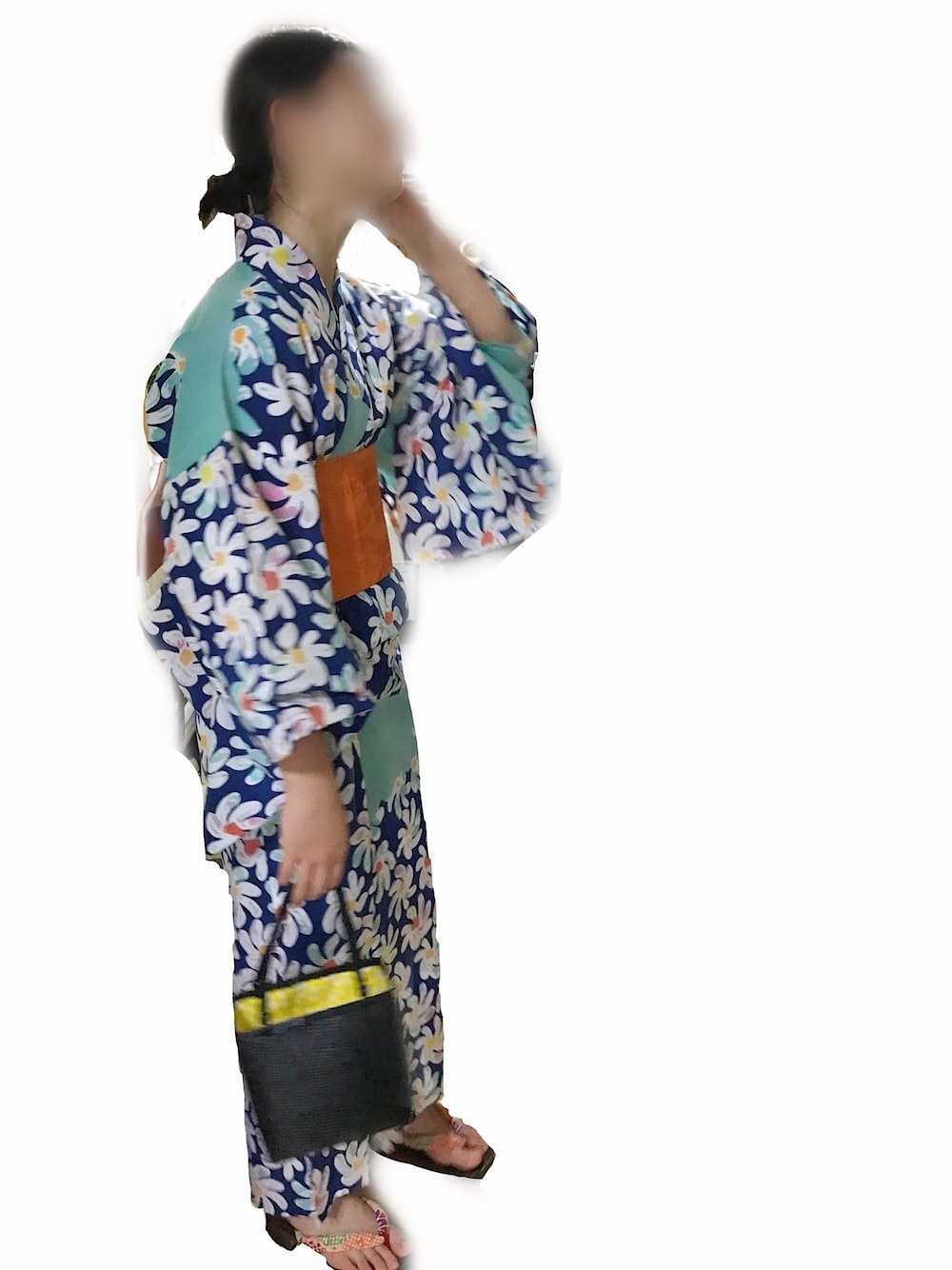 「夏、浴衣、花火」｜「TSUMORI CHISATOのアイテム（浴衣、ブルー系）」を使った、loneさん（レディース・167cm）の春コーディネートの1枚目の写真