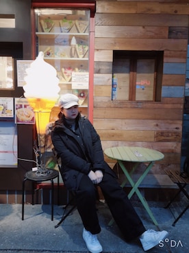 「daily look」｜「アイテム（マウンテンパーカー）」を使った、美さん（レディース・165cm）の冬コーディネート