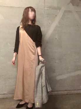 「アントマリーズ」｜「アイテム（ワンピース）」を使った、Fumi⑅︎◡̈︎さん（レディース・166cm）の秋コーディネート