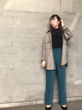 「アントマリーズ」｜「アイテム（スラックス）」を使った、Fumi⑅︎◡̈︎さん（レディース・166cm）の秋コーディネート