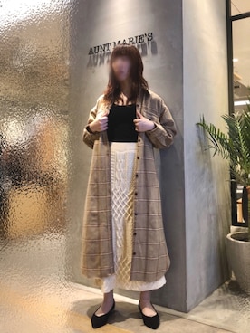 「アイテム（シャツワンピース）」を使った、Fumi⑅︎◡̈︎さん（レディース・166cm）の秋コーディネート