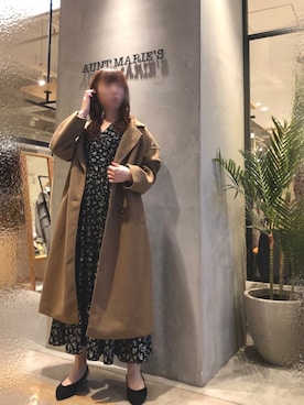 「アントマリーズ」｜「アイテム（チェスターコート）」を使った、Fumi⑅︎◡̈︎さん（レディース・166cm）の秋コーディネート
