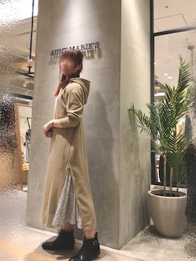「アントマリーズ」｜「アイテム（ワンピース）」を使った、Fumi⑅︎◡̈︎さん（レディース・166cm）の秋コーディネート