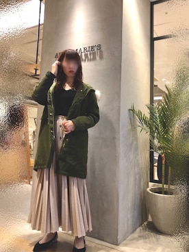 「アイテム（モッズコート）」を使った、Fumi⑅︎◡̈︎さん（レディース・166cm）の秋コーディネート