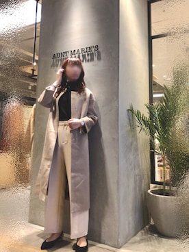 「アントマリーズ」｜「アイテム（チェスターコート）」を使った、Fumi⑅︎◡̈︎さん（レディース・166cm）の秋コーディネート