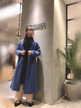 「アイテム（ノーカラージャケット）」を使った、Fumi⑅︎◡̈︎さん（レディース・166cm）の冬コーディネート